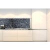 DIMEX | Fototapeta do kuchyne Čierny kamenný múr KI-180-252 | 180 x 60 cm | čierna, šedá + Samolepiace fototapety do kuchyne DIMEX Čierny kamenný múr KI-180-252 v rozmere 180 x 60 cm