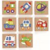 VIGA Dřevěné magnetické puzzle Dopravní prostředky 32 dílků