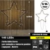 LED Hviezda XL - 140 LED teplá biela AAA - baterie LK085