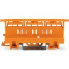 Adaptér na DIN lištu WAGO 221-500 pre WAGO 221 2x, 3x, 5x 4mm2 oranžový