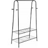 Kovový stojan na oblečenie SONGMICS – čierny voľne stojaci vešiak 150 cm