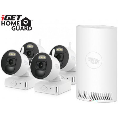 iGET HOMEGUARD HGDVK83304 - CCTV kamerový systém 3K DVR 8CH + 4x kamera s LED a zvukom