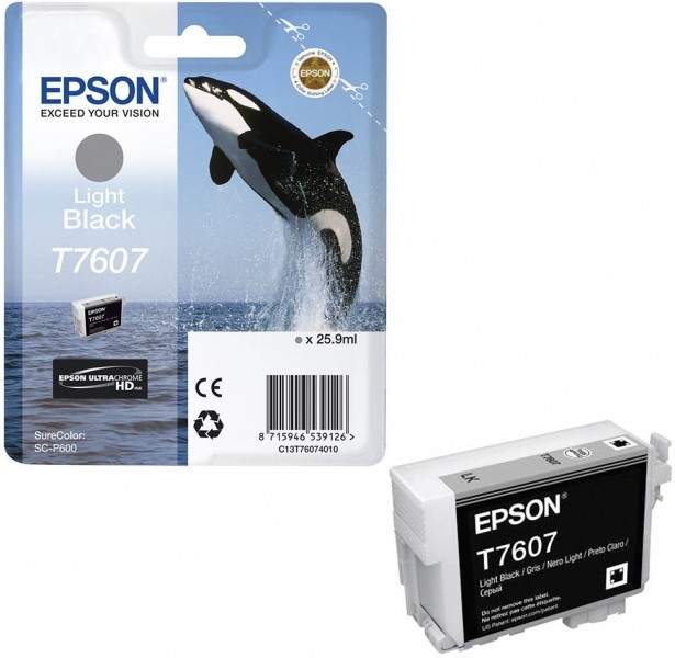 Epson T7607 Light Black - originálny
