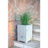 Sammer Kvalitné drevené kvetináče v bielej farbe, 25 cm NORA1_2