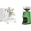 Lelit Bianca PL162T V3, white + Eureka Atom 60, kawasaki green