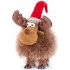 MagicHome Vianoce Postavička MagicHome Vianoce, Sob huňatý, hnedý, látkový, 22x20x41 cm