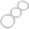 You2Toys Metallic Silicone Triple Cock and Ball Ring