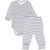 MBaby Zavinovacie rebrované body + tepláčky, 2D sada Prúžok, granát Velikost koj. oblečení: 56 (1-2m)