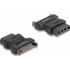Delock mechanika, napájací adaptér [1x Molex zásuvka 4-pólová - 1x prúdová SATA zástrčka 15-pólová] 0 m čierna; 82326