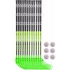 Unihoc Basic WINNER 12 sticks + 6 balls čierna / zelená, Obojstranná, 87cm (=97cm), (9 - 12 rokov)