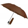 Skladací dáždnik, ručné otváranie, hnedý