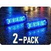 KAMAR Výstražné LED svetlo 4-LED, modré, 12-24V/2-PACK! [LW0034]
