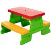 Záhradný detský stolík s lavicami Dorex zelený