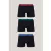 SPODNÁ BIELIZEŇ GANT BOXER BRIEF 3-PACK BLACK