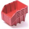 Prosperplast BINEER LONG SET Plastové úložné boxy 5 kusov, 198x118x155mm, červená KBILS20-