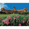 Diamantové maľovanie Diamondi - Diamantové maľovanie - ANTICKÁ STAVBA V ROZKVETLEJ ZÁHRADE, 40x50 cm, Vypnuté plátno na rám (602136B)