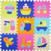 799273 Pastelové penové puzzle 30 x 30 cm - Dopravné prostriedky 9ks