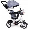Ecotoys ROWEREK TRÓJKOŁOWY SPACERÓWKA DASZEK 360 grey biela čierna šedá