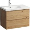 Laufen Lani - Umývadlová skrinka, 74x45x52 cm, 2 zásuvky, dub H4035921122671