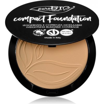 puroBIO Cosmetics Compact Foundation kompaktný púdrový make-up SPF 10 odtieň 03 9 g