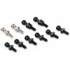 Traxxas Desert Prerunner/Rally: Guľové čapy čierne (6), strieborné (2), dlhé (2) 1:18