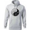Yin & Yang hory a moře - Mikina pánska Cape s kapucňou - M ( Svetlosivý melír )