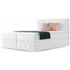 Wilsondo Čalúnená boxspring posteľ Paros Lux s vrchným matracom - biela Paros Rozmer: 180x200