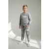 Tepláková bavlnená batik súprava STRONGER - sivá - 9/10 r.
