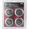 Sada NILS EXTREME - Kolieska PU 80x24 číre (4KS) + Ložiská ABEC7 (8KS)