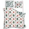 Faro · Vianočné bavlnené posteľné obliečky – motív Medovníček a Vianočný les - 100% bavlna - 70 x 90 cm + 140 x 200 cm