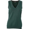 Dámska pletená vesta z bavlny, Veľkosť XL, Farba Tmavo zelená