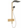 Hansgrohe Raindance Alive Q - Sprchový set s termostatom, 21x34 cm, 3 prúdy, kefovaný bronz - 24580140