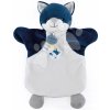 Plyšový vlk na bábkové divadlo Wolf Hand Puppet Doudou et Compagnie modrý 25 cm od 0 mes