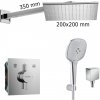 HG Set 8 - Sprchový systém pod omietku, komplet - zmiešavacia batéria, chróm