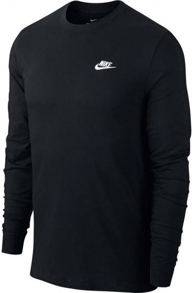 Nike Sportswear Club Tee LS black white
