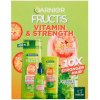 Garnier Fructis posilňujúci šampón pre poškodené vlasy 400 ml + kondicioner na posilnenie vlasov 200 ml + sérum na vlasy pre posilnenie a lesk vlasov 125 ml