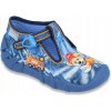 Befado detské papuče Sponky modré veľkosť 20