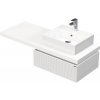 Skrinka do kúpeľne s umývadlom Intedoor DESK 3D biela matná 130,5 x 44,4 x 50,2 cm DE 54 3D 130 P STORM 1Z A8916