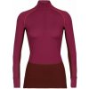 Icebreaker W ZoneKnit 260 LS Half Zip - cherry/espresso/flash/cb L