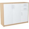 Casarredo AGNES komoda 3D2S, dub sonoma/biela