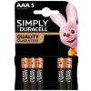 Duracell AAA tužkové batérie (baterky) LR03 / MN2400 5ks (baterky)