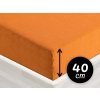 Froté napínacie prestieradlo na extra vysoký matrac FR-006 Oranžové 90 x 200 - výška 40 cm