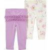 CARTER'S Tepláky/legíny Purple Floral dievča 2ks 12m/ veľ. 80
