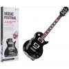 JOKO Detská Elektrická Gitara s Mikrofón a slúchadlami, čierna