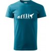 Karate Evolúcia - kop - Klasické pánske tričko vyššej gramáže - 3XL ( Tmavý tyrkys )