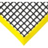 Černo-žlutá univerzálna pretiskluzová olejuvzdorná priemyselná rohož (mřížka 22 x 22 mm) - 180 x 120 x 1,2 cm