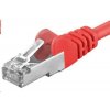 PREMIUMCORD Patch kábel CAT6a S-FTP, RJ45-RJ45, AWG 26/7 10m červený sp6asftp100R