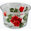 Maľovaná miska červená ruža 13x8 cm