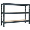 Trestles Nekonečný priemyselný regál 1600x2000x600, 3 police Farba: sivá