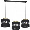 Luminex | Luster na lanku HAVARD 3xE27/60W/230V čierna/mosadz | LU1848